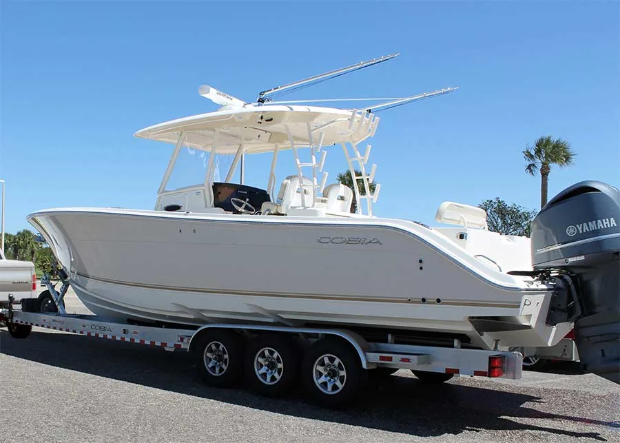 Saskatoon boat loaded on a trailer for recovery and towing