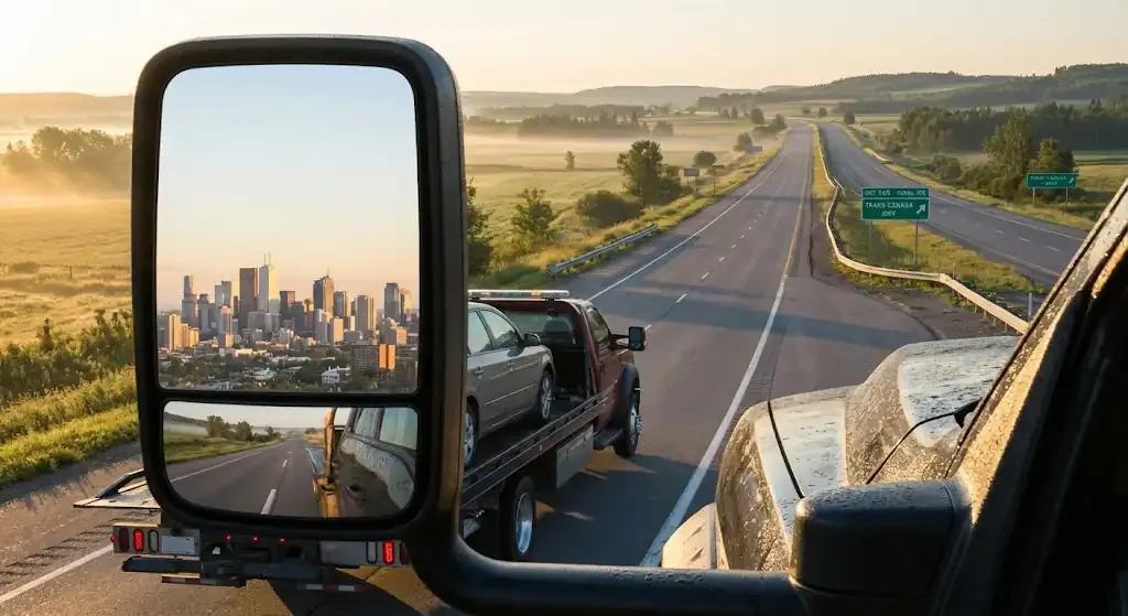 Saskatoon tow truck on extended highway route